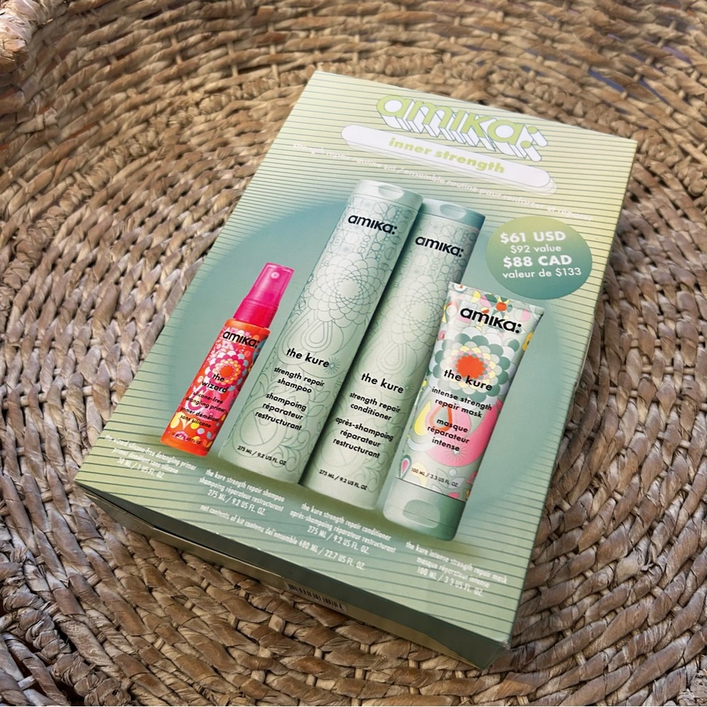 New Amika Inner Strength Repair Routine Hair Gift Set - Picture 2 of 2